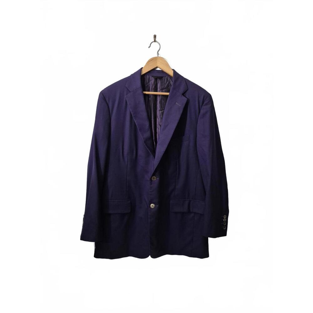 Holland & Sherry For Kim Ketchum Tom James Mens Deep Purple  Sports Coat